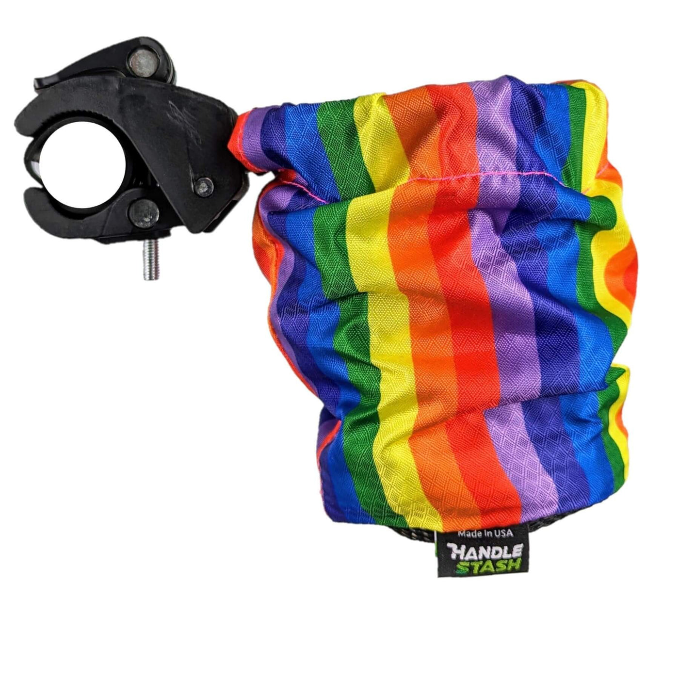 Rainbow bike cup holder in down position