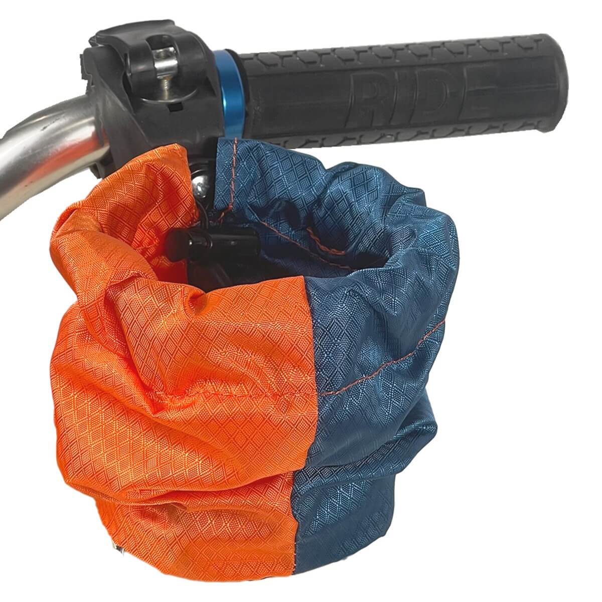 Orange and Blue Bike Cup Holder By HandleStash