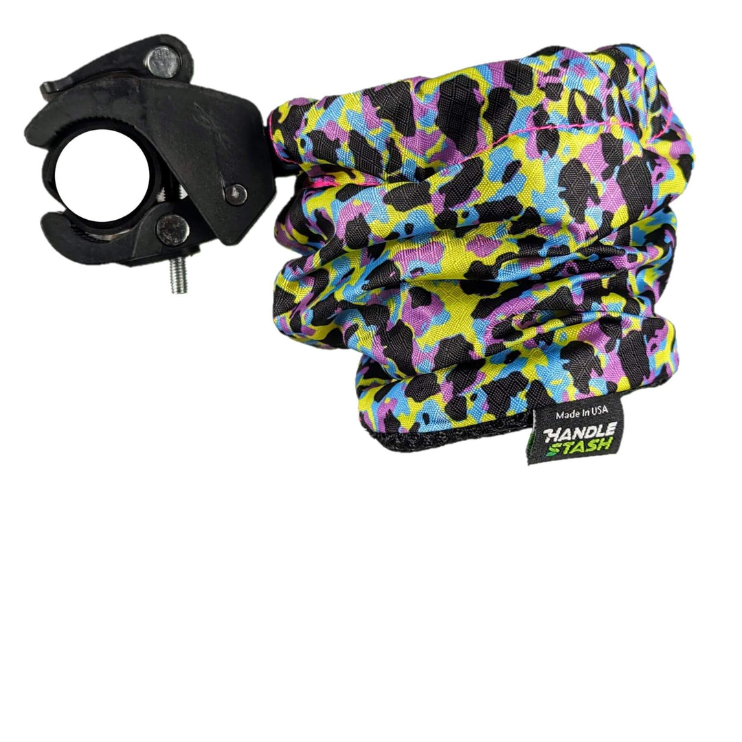 Bike cup holder in neon animal print