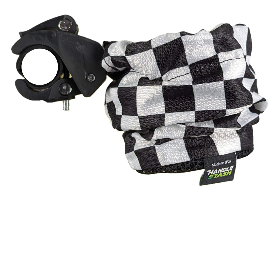 Bike cup holder in checkered print