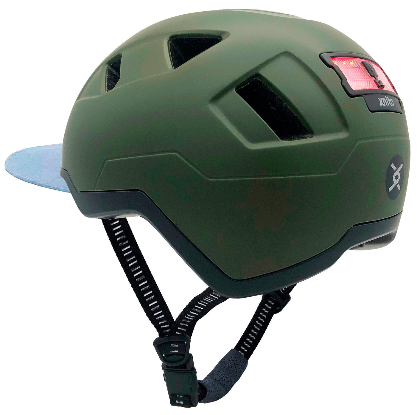 xnito ebike helmet in moss green