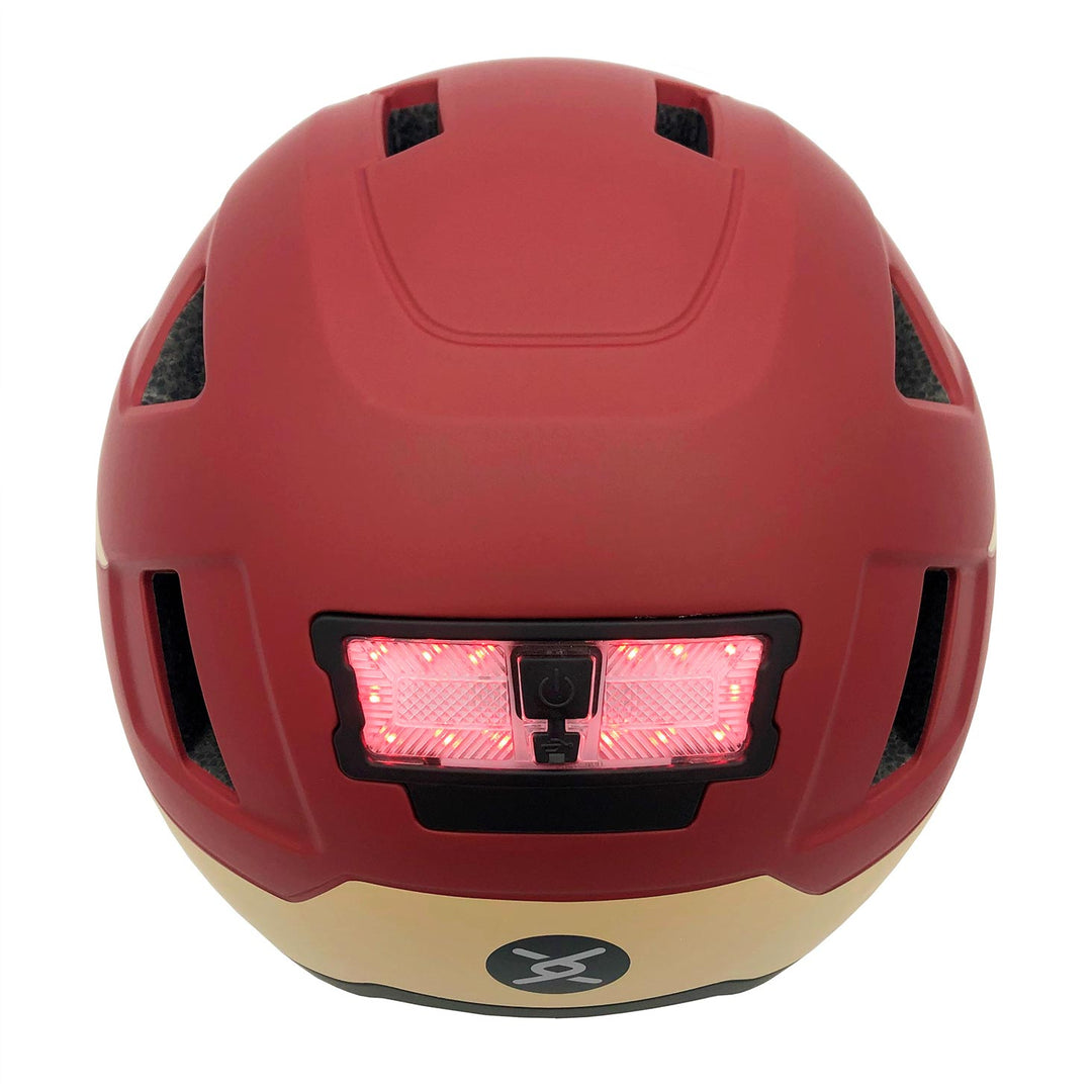 xnito helmet rear view showing back lights