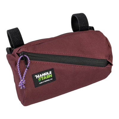 maroon Mini handlebar bag