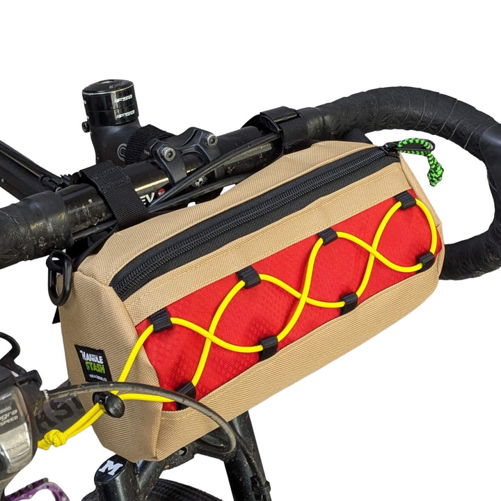 Hot Dog Themed Handlebar Bag on Drop Bar Bike