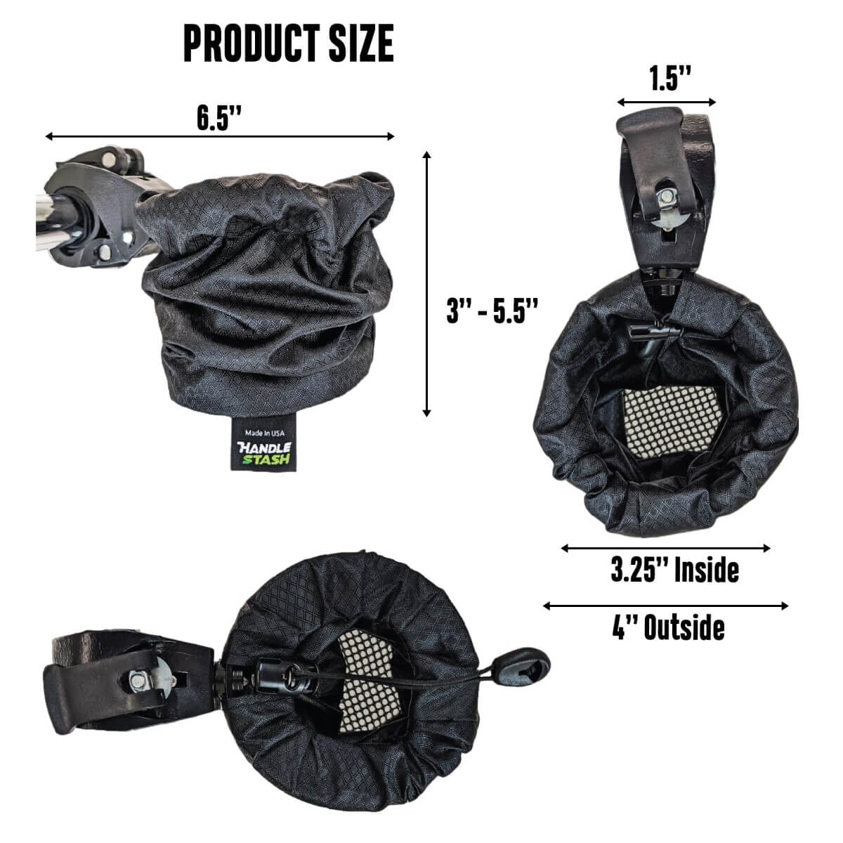 black bike cup holder dimensions