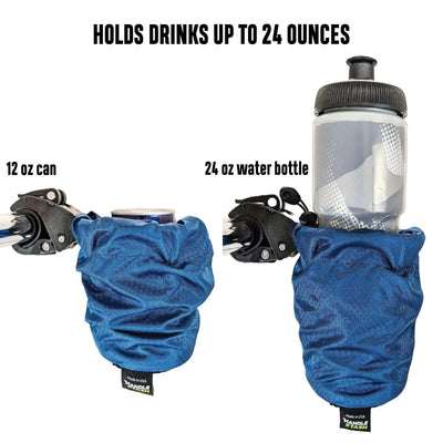 Blue Bike Cup Holder drink sizes