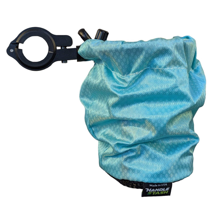 Influencer blue bike cup holder with alloy clamp