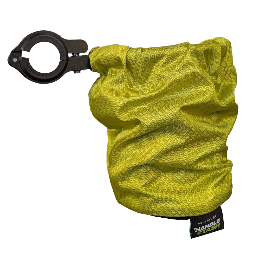 Lizard of Oz Green bike cup holder with alloy clamp extended