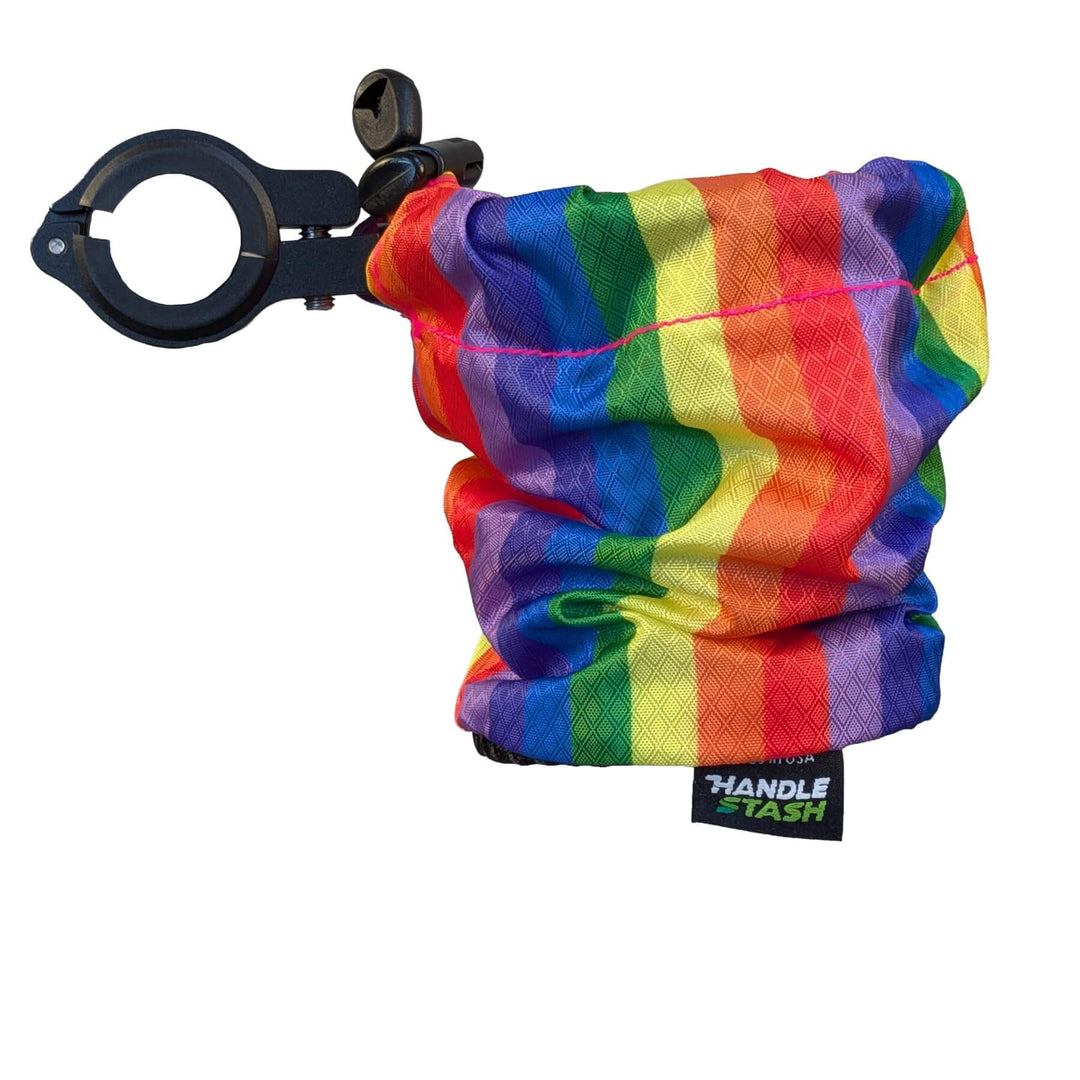 rainbow bike cup holder with alloy handlebar clamp
