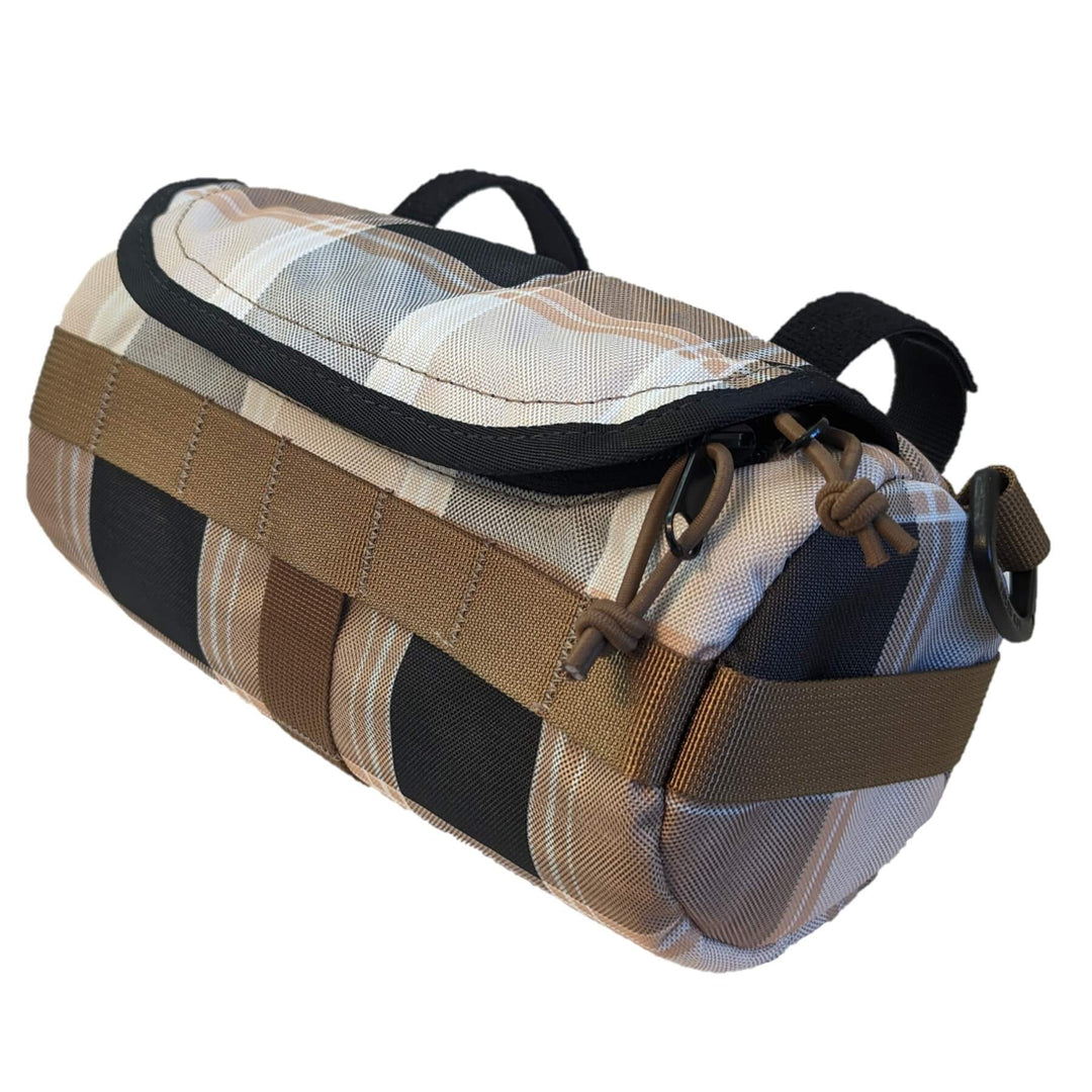 Plaid Handlebar bag  on white