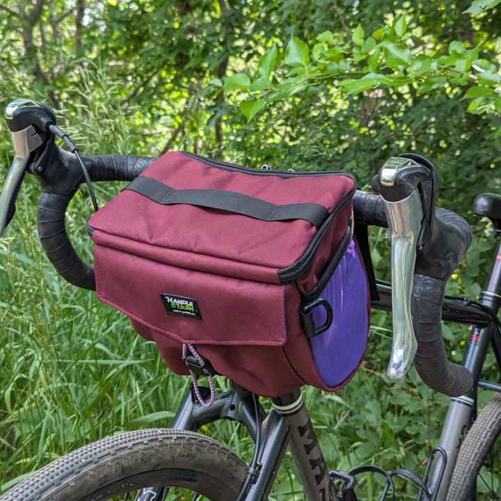 Zin stashquatch bar bag on bike