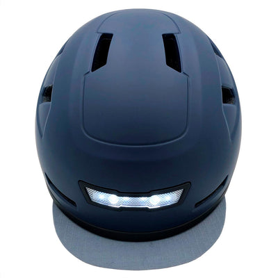 logan xnito bike helmet with light and visor top view