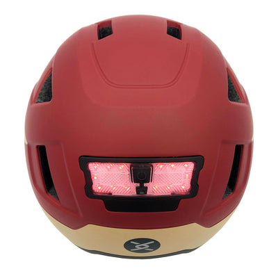 xnito helmet rear view showing back lights