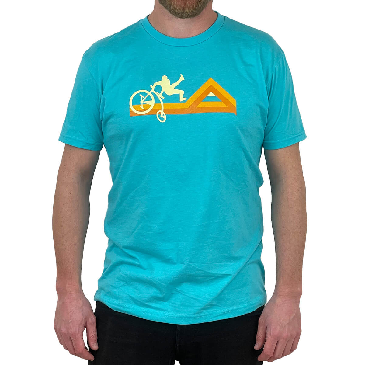 Mountain coast biking t shirt. 
